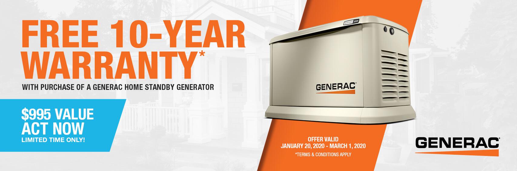 Homestandby Generator Deal | Warranty Offer | Generac Dealer | Clarks Mills, PA